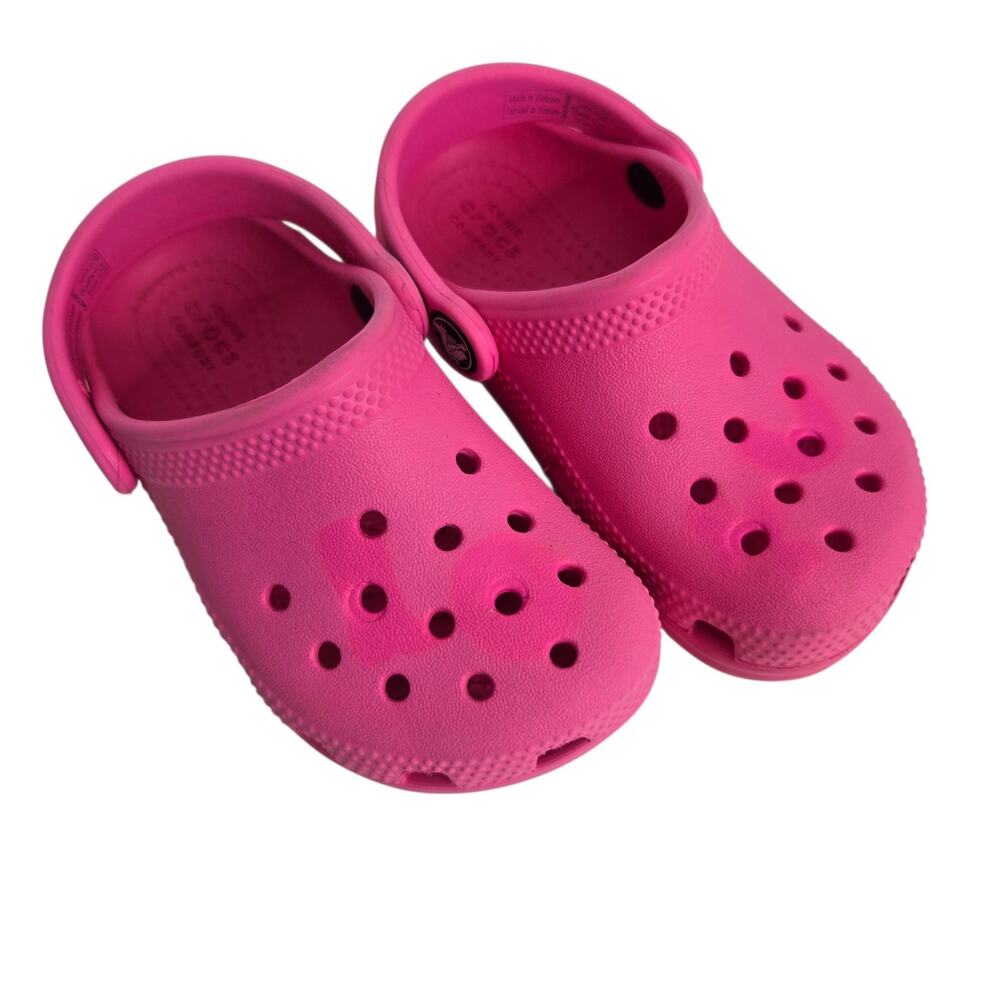 Crocs Youth Classic Clogs Size 12 Pink Big Kid Lightweight Casual Comfort